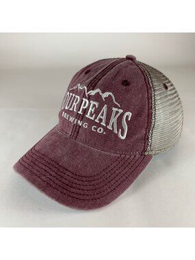 Four Peaks Brewing Co Unisex Maroon Gray Legacy Relaxed Fit Snapback Trucker Hat